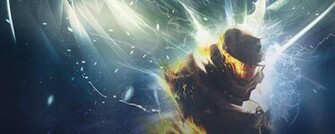 Halo Soldier Graphics Fire Wallpaper Background Dual Monitor