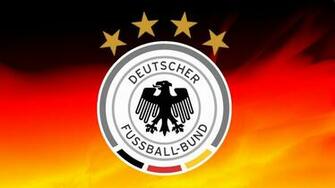 Germany Football Logo Wallpaper With Stars And National