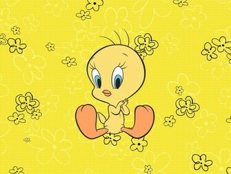 Tweety On Yellow Background Wallpaper