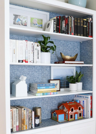 Bookshelf With Books Wallpaper