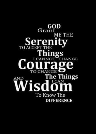 Serenity Prayer Simple Black And White Painting By Sharon Cummings