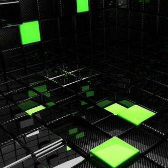 Green And Black Cubes iPad Wallpaper iPhone