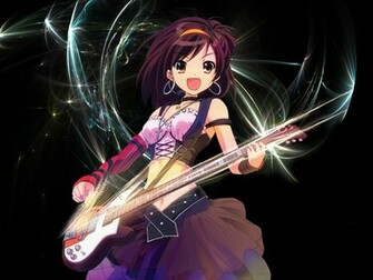 Haruhi Guitar The Melancholy Of Suzumiya Wallpaper
