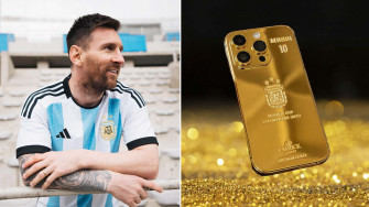 Lionel Messi Gifts Custom Made Gold iPhone Pro Worth Crores