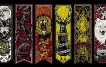 Photo Wallpaper Moon Crow Lion Wolf Dragon A Song Game Of