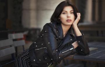 Wallpaper Look Girl Jacket Leather Jackets Image For Desktop