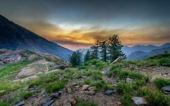 High Definition Wallpaper Of Sunset Photo Mountain Landscape For