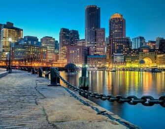 Boston At Night Travel World Wallpaper
