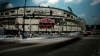 Wrigley Field At Night Wallpaper Full Frame Still