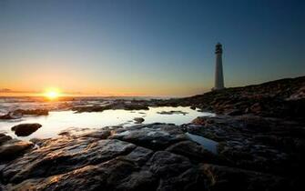 Sunset Lighthouse Wallpaper