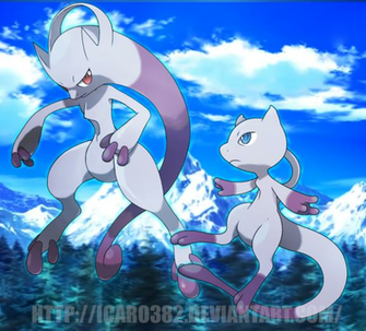Mega Mewtwo Y And Mew By Icaro382