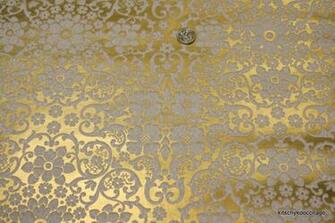 Metallic Gold Damask Wallpaper