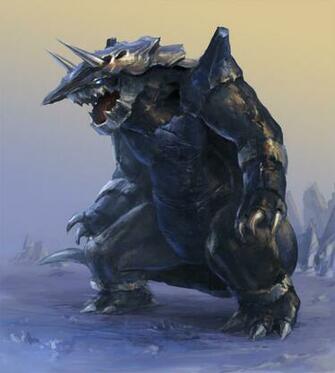 Realistically Drawn Aggron Pokemon