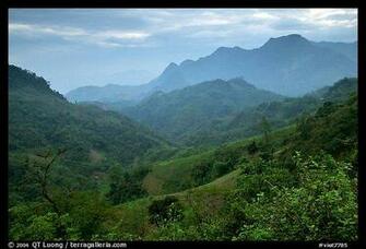 Lush Mountain Scenery Between Moc Chau And Yeu Northwest Vietnam