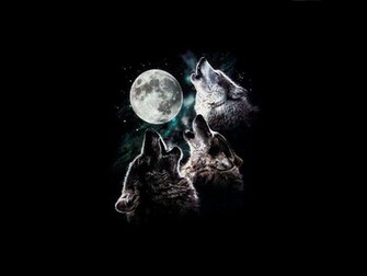 Wolf Moon Vektorgrafik