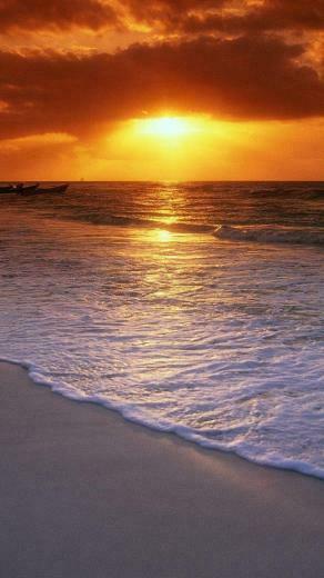 Ocean Beach Sunset HD iPhone Wallpaper Part One