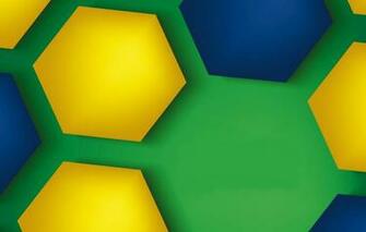 Wallpaper Colorful Abstract Background Hexagons Brasil Style