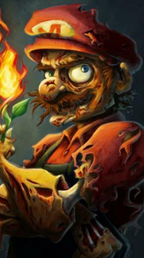Horror Mario iPhone Wallpaper