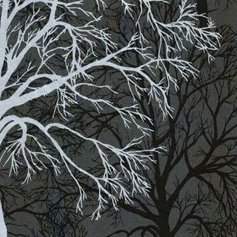 Brown Gothic Silver Black Tree Pattern Motif Metallic Wallpaper