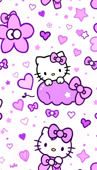 Purple Hello Kitty Wallpaper