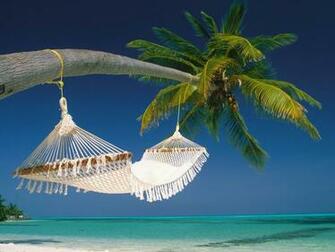 White Hammock In The Maldives Wallpaper Wide HD