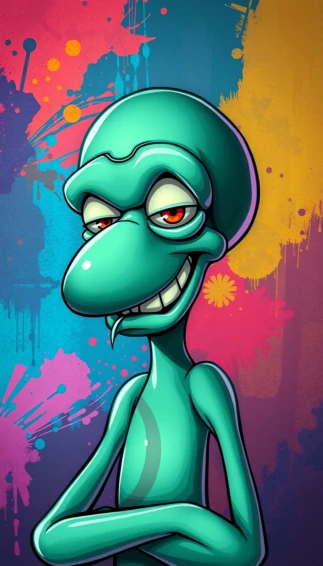 Handsome Squidward Wallpaper