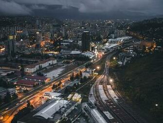 Wallpaper Television Building Birds Eye Sky Sarajevo