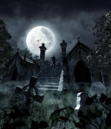 Creepy Graveyard Background For Your