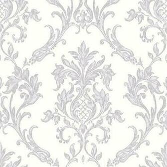 Grey Silver Glitter M0733 Rafaele Damask Vymura Wallpaper