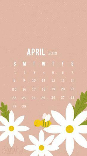 Cute April iPhone Calendar Wallpaper