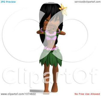 Clipart 3d Hula Dancer Girl Royalty Cgi Illustration By