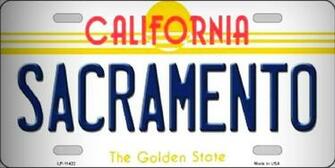 Amazon Sacramento California State Background Metal Novelty