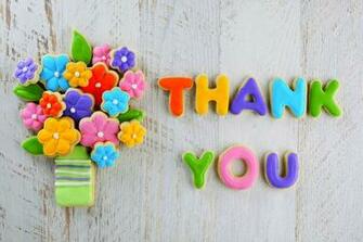 Thank You Flowers Cookies Bouquet Thanks Background