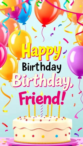 Happy B Day Wallpaper Friend