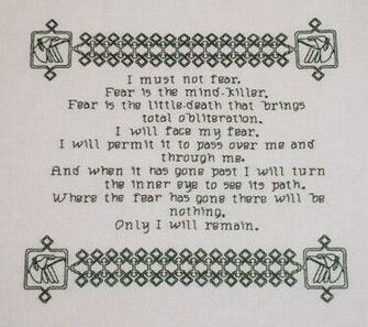 Litany Against Fear Paul