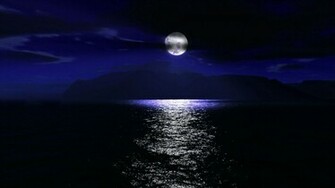 Full Moon Over The Sea Wallpaper MixHD