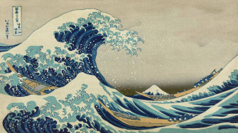 Japanese Wave Background Wallpaper