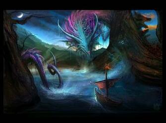 Mystical Dragons Wallpaper