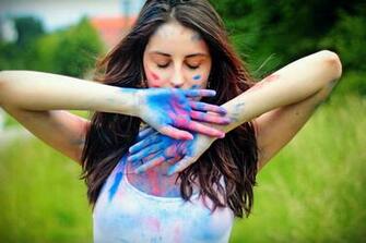Closed Eyes Women Outdoors Hands