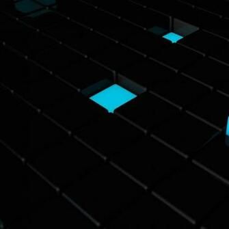 Black And Teal Cubes iPad Wallpaper iPhone