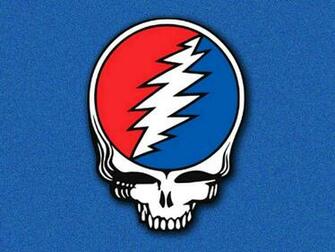 Grateful Dead Lightening Skull Blue Back