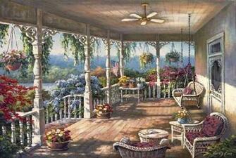 Log Cabin Spring Wallpaper Sung Kim