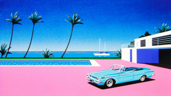 Pink Driveway By Hiroshi Nagai R Wallpaper