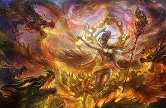 Queen Of The Dragons Computer Wallpaper Desktop Background