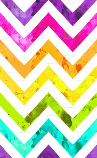 Colorful Chevron Pattern Wallpaper Watercolor Rainbow