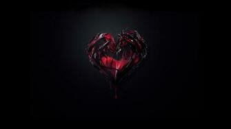 Black Love Hearts Wallpaper