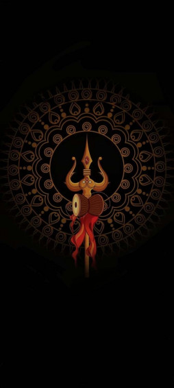 An Artistic Design With Gold And Red Colors On A Black Background It Wallpaper