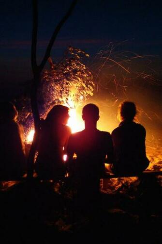 Ios7 Beach Bonfire Parallax HD iPhone iPad Wallpaper