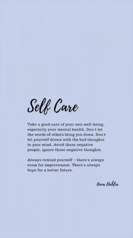 Hana Dahlia On And Here S Some Self Care Wallpaper For