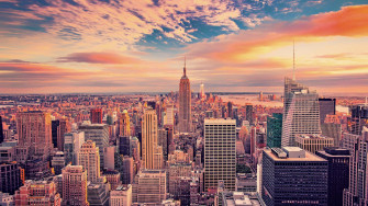 Empire State Building New York Aerial Photography Of Wallpaper